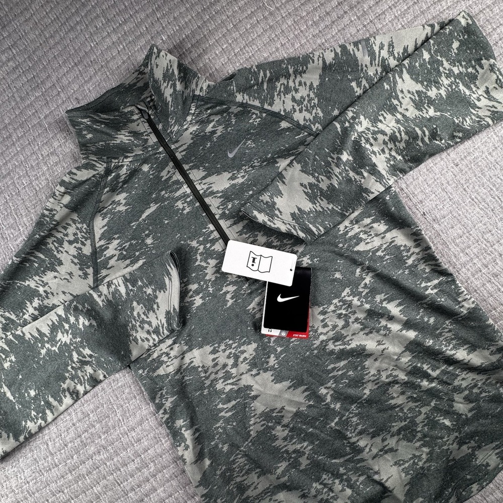 NWT Nike Dri-Fit Running Jacket Womens M Camo Element Therma Sphere Pullover